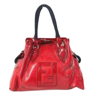 Fendi Pre-owned Handbags, female, Red, Size: ONE SIZE Pre-owned Vintage Shoulder Tote