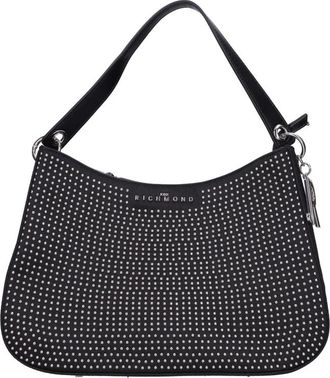 John Richmond Satin en Studded Tas - Dames - Handtassen - Zwart - ONE Size - Satijn - Tassen