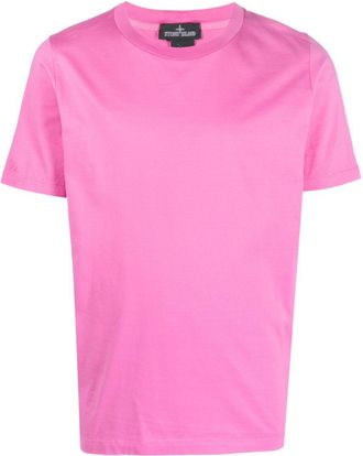 Stone Island graphic-print cotton T-shirt - men - Cotton - S - Pink