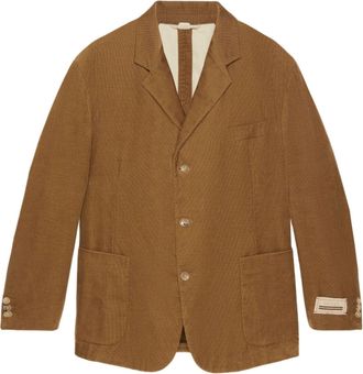 Gucci Velvet Corduroy Formal Jacket Brown 762024-ZAPBV-2003