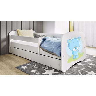 Les Tendances Cama 80x160 Somier Y Caj&oacute;n Incluidos Kocot Kids Babydream Osito Azul Blanco