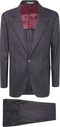 Brunello Cucinelli Heren, Pakken, Grijs, Maat: XL