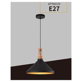 Trade Shop Trade Shop Traesio - Trade Shop - Lampadario A Sospensione Stile Industriale Lampada Pendente E27 Nero Bianco A92 - Negro