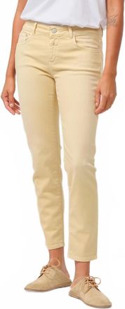 Closed Baker Cropped Denim Jeans In Elderflower Yellow