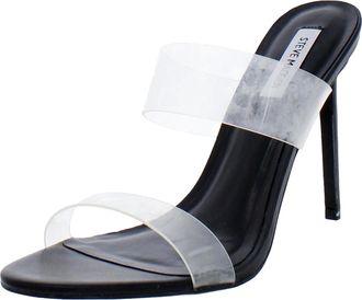 Steve Madden Clarabeth Heeled Sandal Black / Clear CLAR16S1-027 Womens