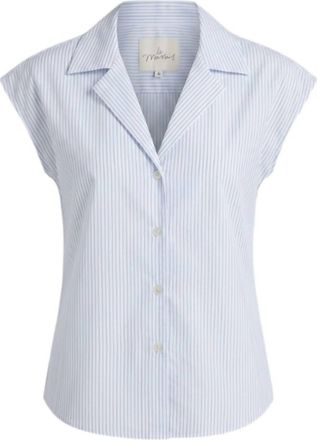Le Marais Womens Hampton Cap Sleeve Shirt In Blue