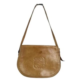 Loewe Pre-owned Cross Body Bags, female, Brown, Size: ONE SIZE Pre-owned Leather Shoulder Bag