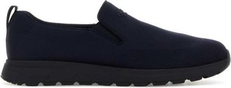 Prada Navy Blue Solid Sneakers
