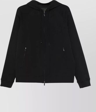 Paul & Shark hooded hybrid knit jacket long sleeves