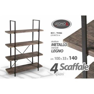OEM Estanter&iacute;a De Estilo Urbano 4 Estantes Cm 100x 33 X 140 H