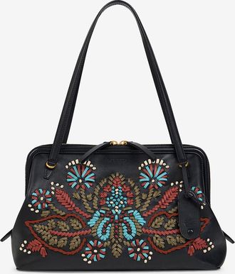 Etro Rechteckige Handtasche aus besticktem Leder DOC