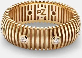 Pamela Zamore Clio Small 18kt gold ring with diamonds