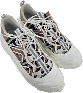 Burberry Womens Canvas Arthur Vintage Check Sneaker (Authentic Pre-Loved)