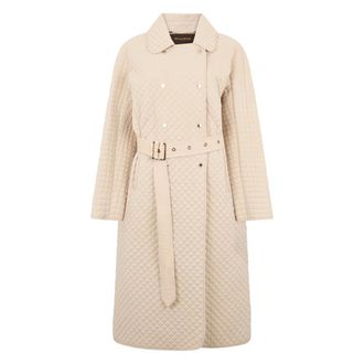 Moorer Double-Breasted Coats, female, Beige, Size: L Bonnie Coat