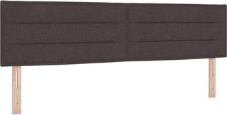 vidaXL Cabecero Led Con Luces De Tiras Led Marr&oacute;n Oscuro 180 Cm Tela Vidaxl