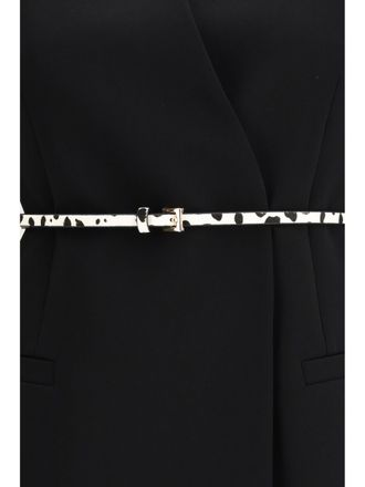 Max Mara Womens Jacket Cady Double-Breasted Black Triacetate Dress