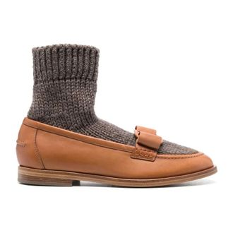 Ferragamo Dames, Schoenen, Bruin, Maat: 35 1/2 EU Leer