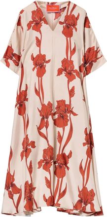 La DoubleJ Abito midi con stampa a fiori - Toni neutri