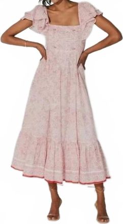 Cleobella Flutter Sleeve Maxi Dress In Red