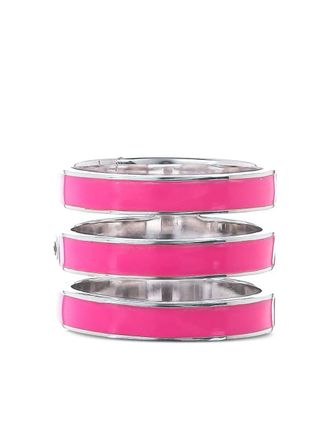 Loree Rodkin 14K white gold Triple Band ring - women - 14kt White Gold/Enamel - 8 - Silver