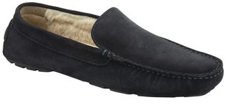Northwest Territory Mens Lawrence Leather Slippers (9, Navy, numeric_9)