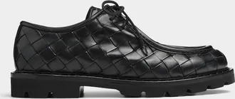 Scarosso Mens Damiano braided leather derby shoes Men