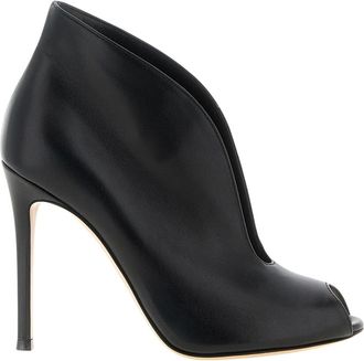 Gianvito Rossi Vamp Ankle Boots - female - Gianvito Rossi - Heeled Boots - Black - 3 1/2 UK - Shoes