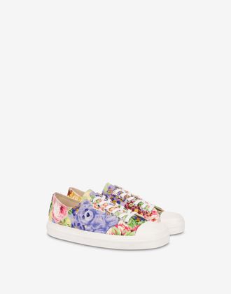 Moschino Printed canvas sneakers - Multicoloured