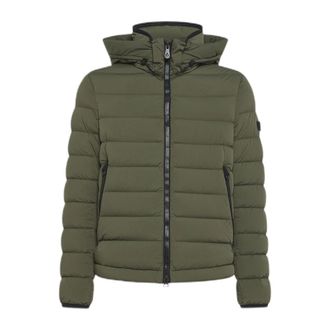 Peuterey Stretch Fabric Down Jacket - Heren - Gewatteerde jassen - Groen - S - Nylon - Jassen