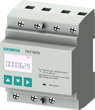 SIEMENS Dispositivo De Medici&oacute;n Sentron 7kt Pac1600, 3-f&aacute;sico, 80 A, Carril Din, Modbus Rtu, 7kt1665