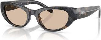 Diesel 52mm Cat Eye Sunglasses in Brown/Grey Havana /Brown at Nordstrom