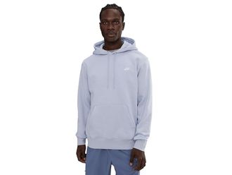 Nike Club Basketball Pullover Hoodie Mens Clothing Ghost/Ghost/White : MD, Cotton/Polyester