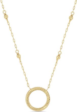 Bony Levy 14K Gold Open Circle Pendant Necklace in 14K Yellow Gold at Nordstrom, Size 18