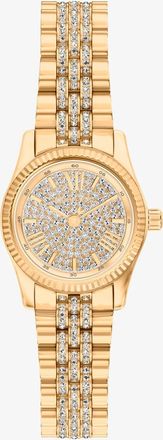 Michael Kors Petite Lexington Pav&eacute; Gold-Tone Watch