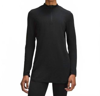 lululemon Swiftly Relaxed Long-Length Half Zip Sweatshirt In Black
