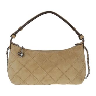 Tory Burch Fleming Suede Pochette - female - Tory Burch - Handbags - Gray - ONE SIZE - Bags