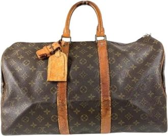 Louis Vuitton Pre-owned Monogram Boston Bag - Dames - Vintage Weekendtas - Bruin - ONE Size - Vintage