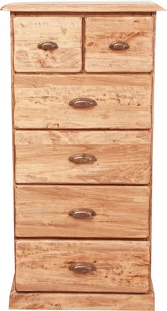 Biscottini International Cajonera De Estilo Country De Madera Maciza De Tilo Acabado Con Efecto Natural 63x41x120 Cm