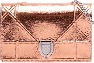 Dior Pre-owned Womens Diorama Shoulder Bag Quilted - Tan Leather - One Size