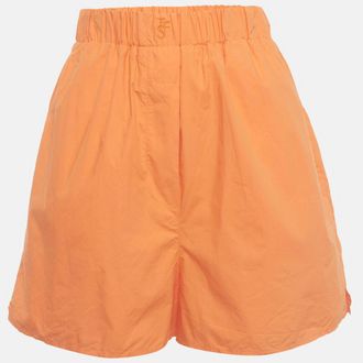 Frankie Shop Orange Cotton Poplin Lui Boxer Shorts