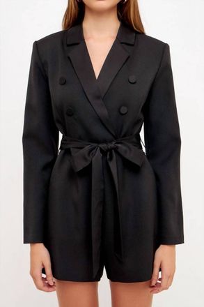 endless rose Taega Blazer Romper In Black