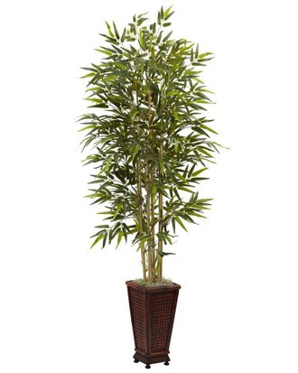Nearly Natural 6ft Bamboo Tree with Decorative Planter