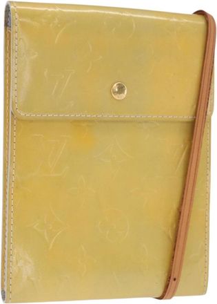 Louis Vuitton Mott Monogram Vernis Beige Patent_Leather Handbag (Pre-Owned)