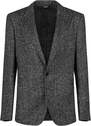 Dolce & Gabbana Portofino Fit Colbert - Heren - Jassen - Grijs - Maat: XL Zijde