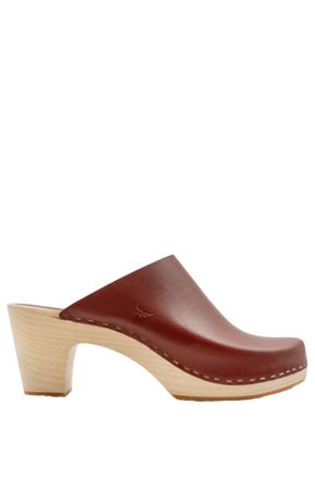 Sandgrens Womens Rhodes Minimalistic Clog Mule In Cognac