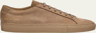 Common Projects Mens Achilles Nubuck Low-Top Sneakers