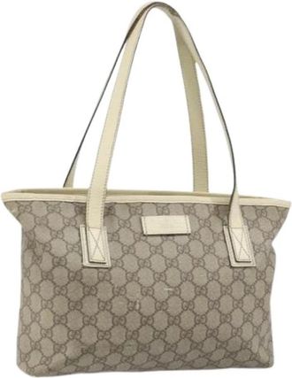 Gucci Pre-owned Vintage Tote Bag - Dames - Vintage Shopper - Beige - ONE Size - Leer - Vintage