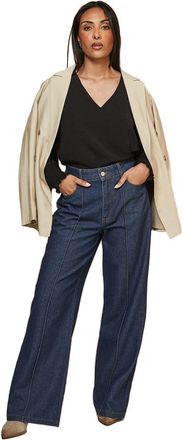 Wallis Petite Woven Shirred Cuff Overhead Shirt, 12, black