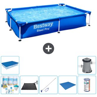 Bestway Piscina Bestway Steel Pro Rectangular - 221x150x43 Cm - 7-piezas S22225
