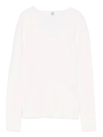 Toteme Wollen trui met lange mouwen - Beige